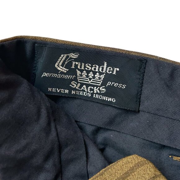 70s Vintage Striped Pants Bootcut Flare Midrise Boho Crusader Permanent Press. - Picture 5 of 6